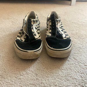classic black and white checked vans